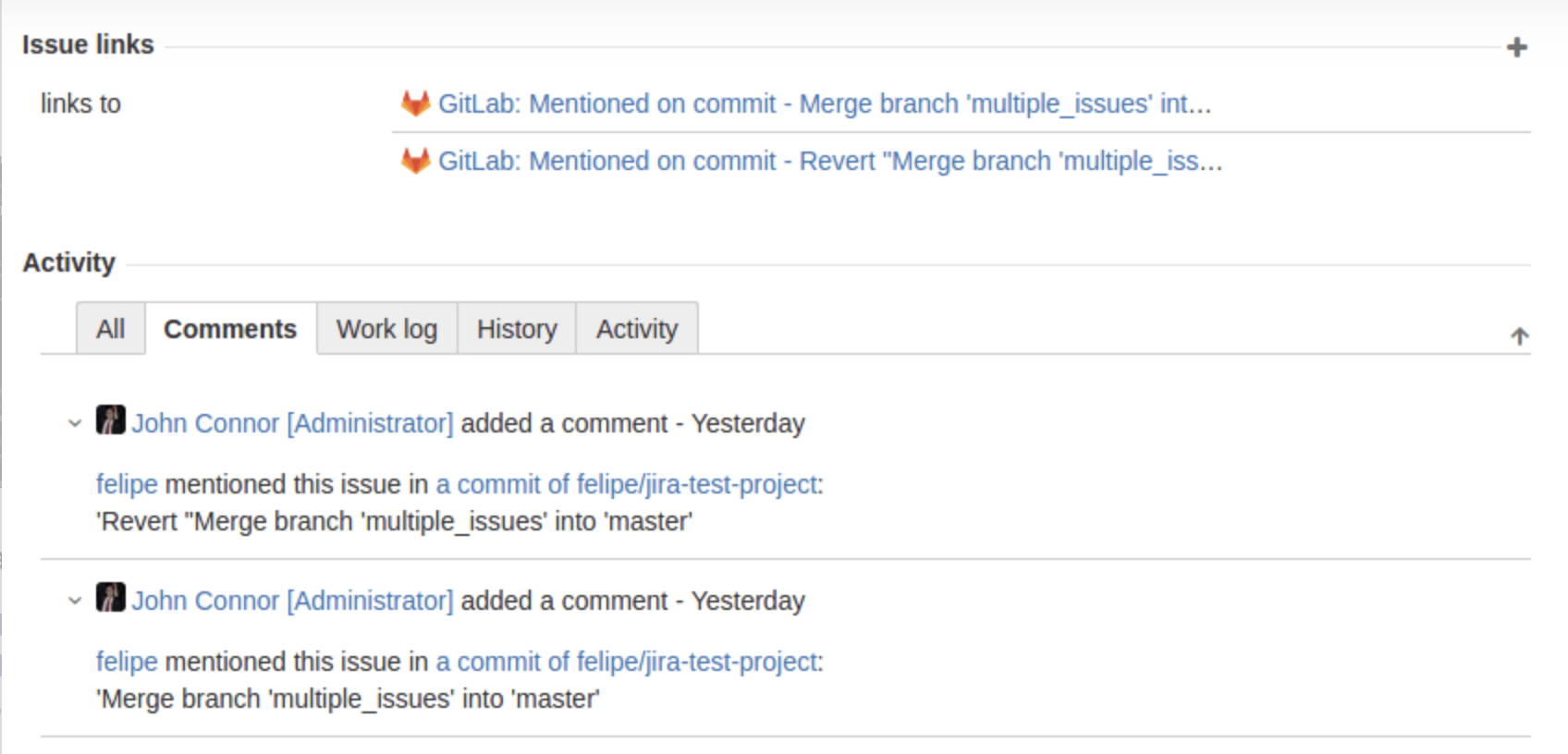 jira and gitlab integration ci/cd